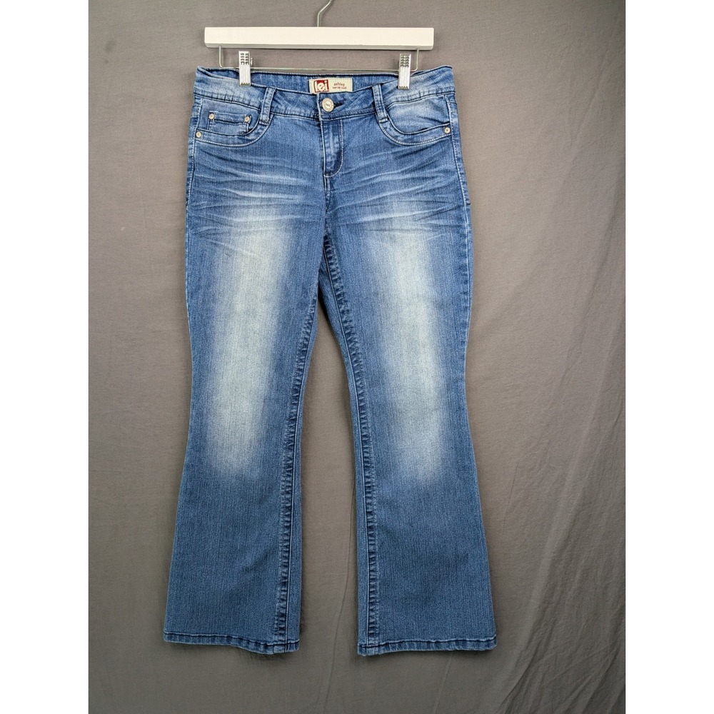 LEI Ashley Low Rise Bootcut Jeans Blue‎ Denim Womens Size 9 Short